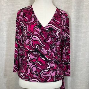 AGB Byer California Sexy Long Sleeve Pink Party Top size M/L
